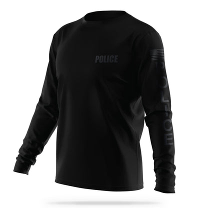[POLICE] Men's Utility Long Sleeve [BLK/BLK]-13 Fifty Apparel