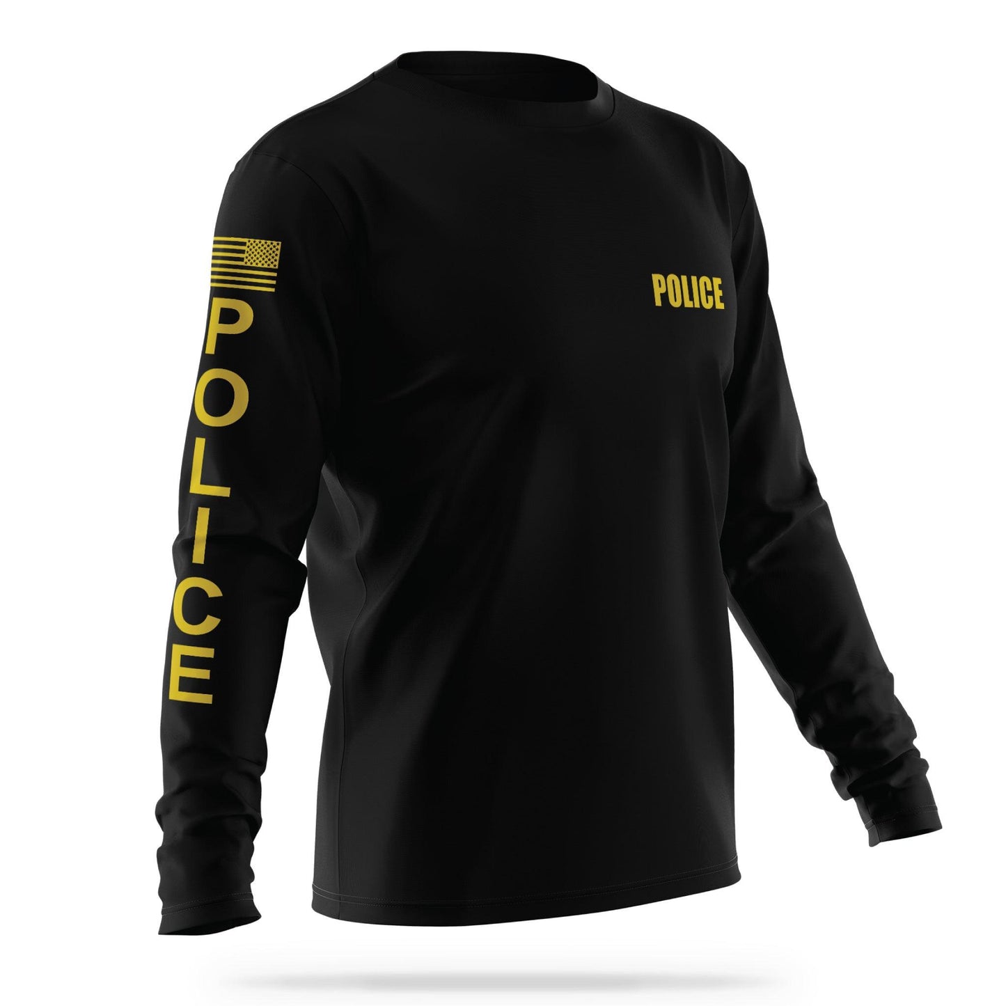 [POLICE] Men's Utility Long Sleeve [BLK/GLD]-13 Fifty Apparel