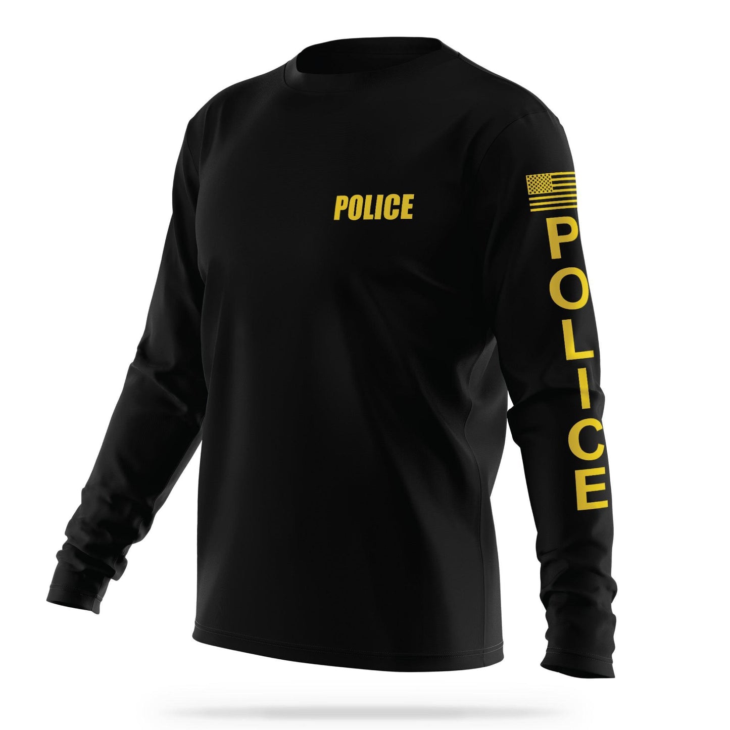 [POLICE] Men's Utility Long Sleeve [BLK/GLD]-13 Fifty Apparel