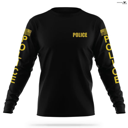 [POLICE] Men's Utility Long Sleeve [BLK/GLD]-13 Fifty Apparel