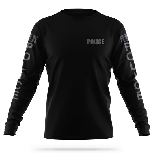 [POLICE] Men's Utility Long Sleeve [BLK/GRY]-13 Fifty Apparel