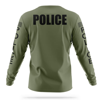 [POLICE] Men's Utility Long Sleeve [GRN/BLK]-13 Fifty Apparel