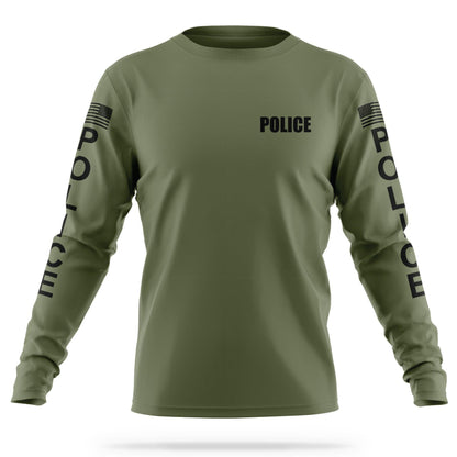 [POLICE] Men's Utility Long Sleeve [GRN/BLK]-13 Fifty Apparel