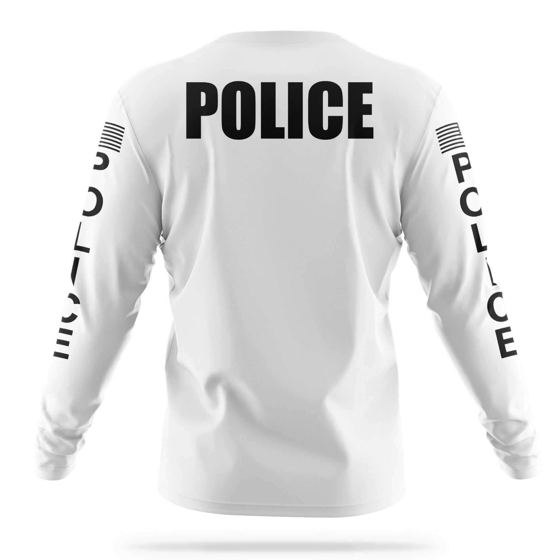 [POLICE] Men's Utility Long Sleeve [WHT/BLK]-13 Fifty Apparel