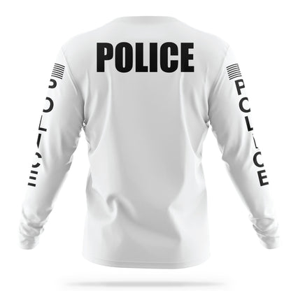 [POLICE] Men's Utility Long Sleeve [WHT/BLK]-13 Fifty Apparel