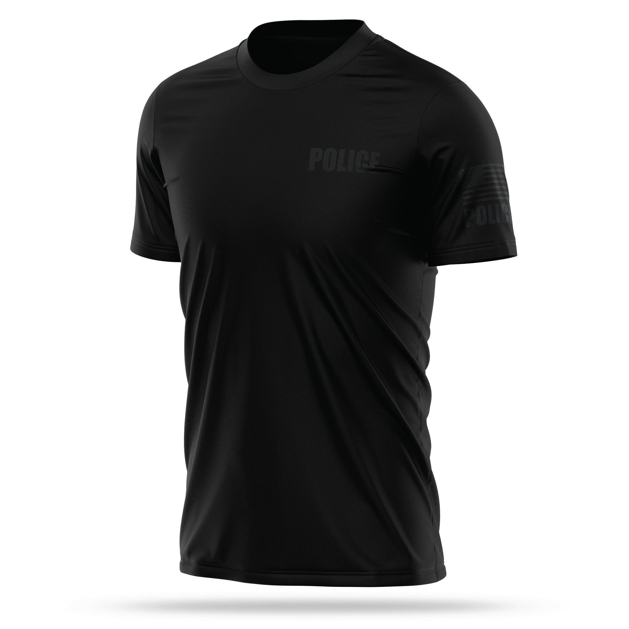 [POLICE] Men's Utility Shirt [BLK/BLK]-13 Fifty Apparel