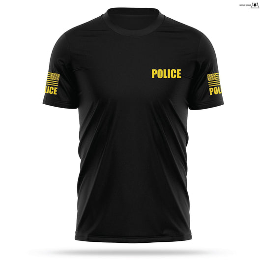 [POLICE] Men's Utility Shirt [BLK/GLD]-13 Fifty Apparel
