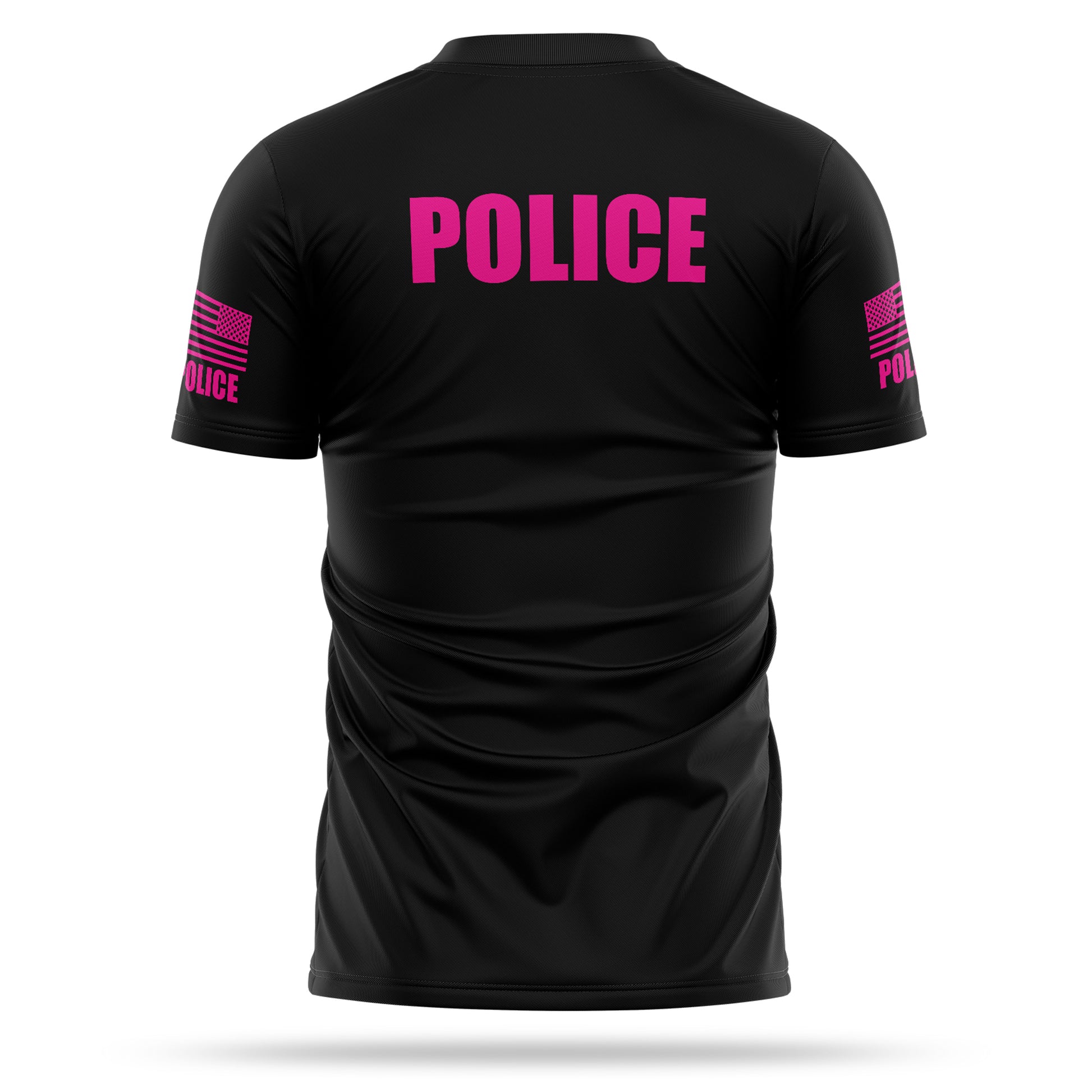 [POLICE] Men's Utility Shirt [BLK/PNK]-13 Fifty Apparel