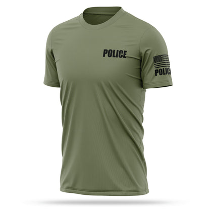 [POLICE] Men's Utility Shirt [GRN/BLK]-13 Fifty Apparel