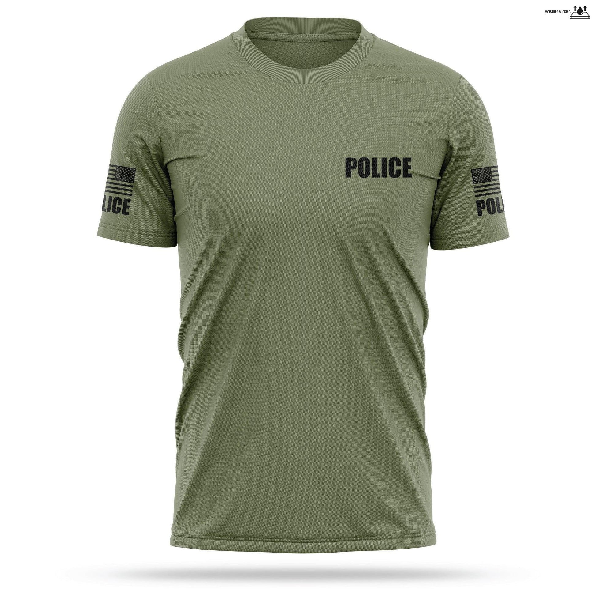 [POLICE] Men's Utility Shirt [GRN/BLK]-13 Fifty Apparel