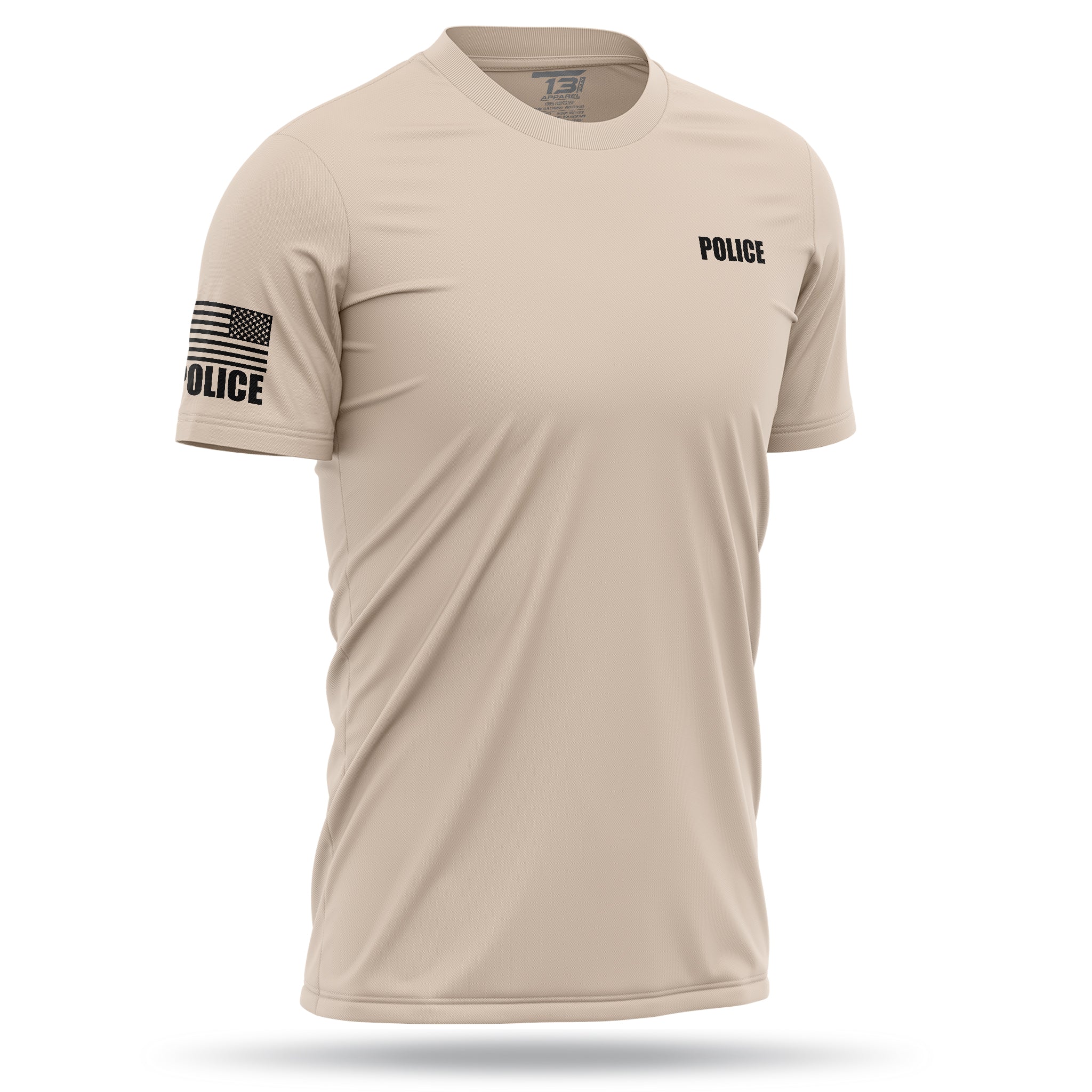 [POLICE] Men's Utility Shirt [SND/BLK]-13 Fifty Apparel