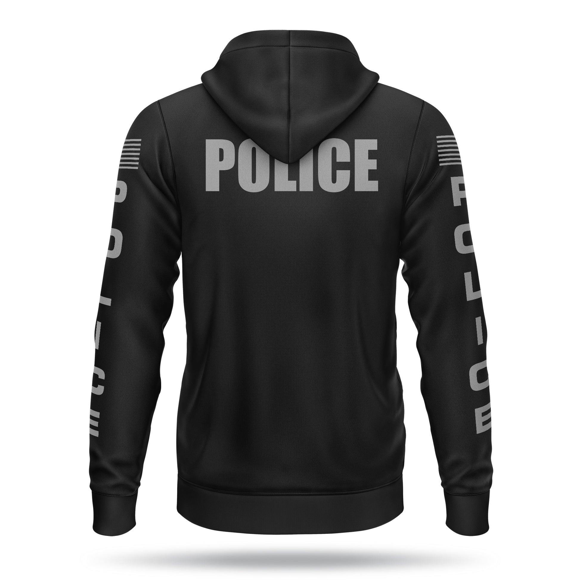 [POLICE] Performance Full-Zip Hoodie [BLK/GRY]-13 Fifty Apparel