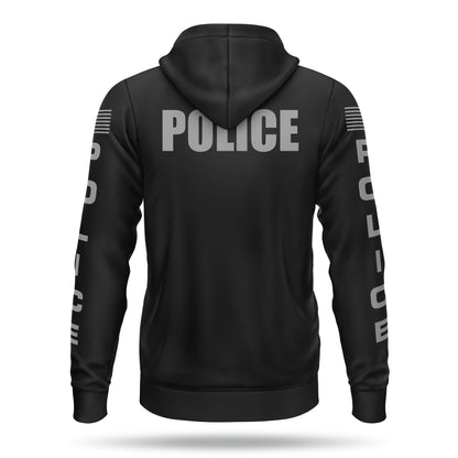 [POLICE] Performance Full-Zip Hoodie [BLK/GRY]-13 Fifty Apparel