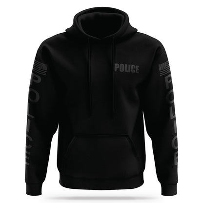 [POLICE] Performance Hoodie 2.0 [BLK/BLK]-13 Fifty Apparel