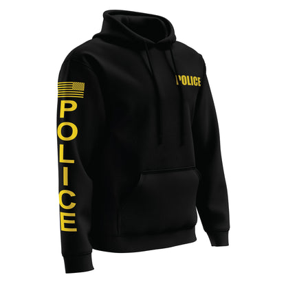 [POLICE] Performance Hoodie 2.0 [BLK/GLD]-13 Fifty Apparel