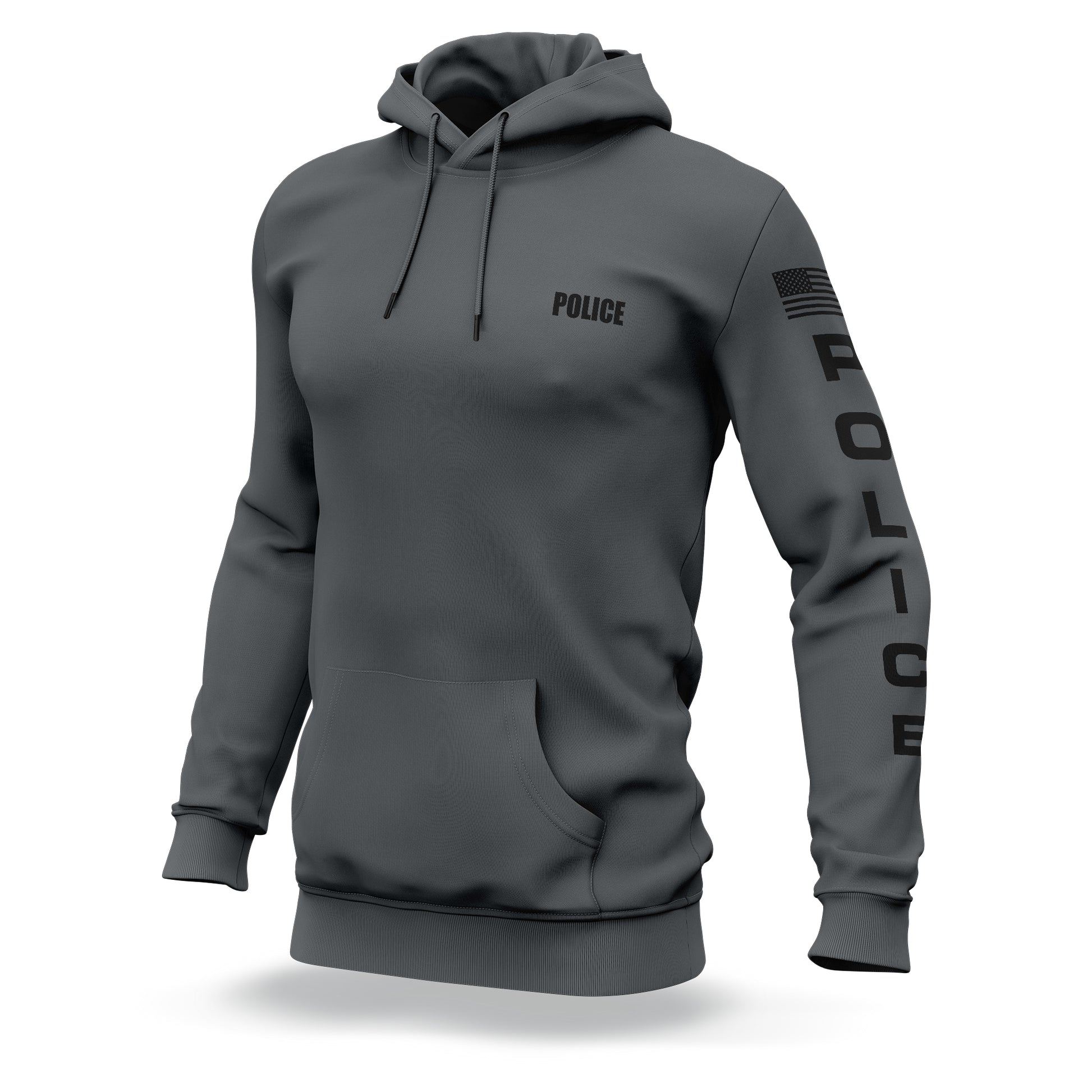 [POLICE] Performance Hoodie 2.0 [GRY/BLK]-13 Fifty Apparel