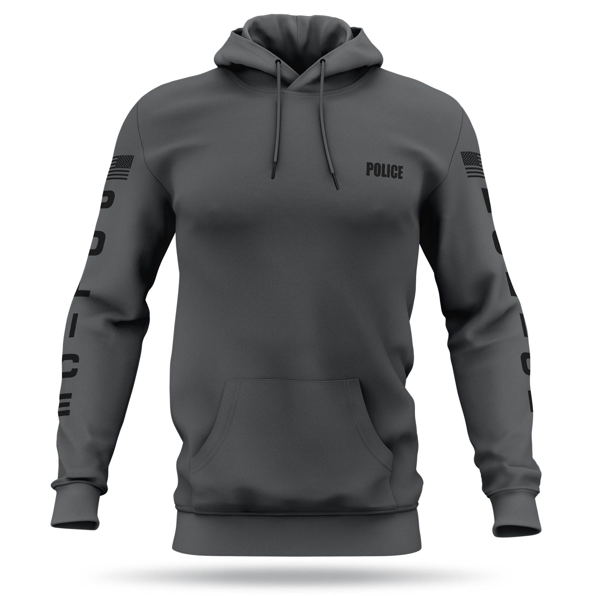 [POLICE] Performance Hoodie 2.0 [GRY/BLK]-13 Fifty Apparel