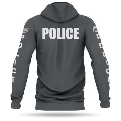 [POLICE] Performance Hoodie 2.0 [GRY/WHT]-13 Fifty Apparel