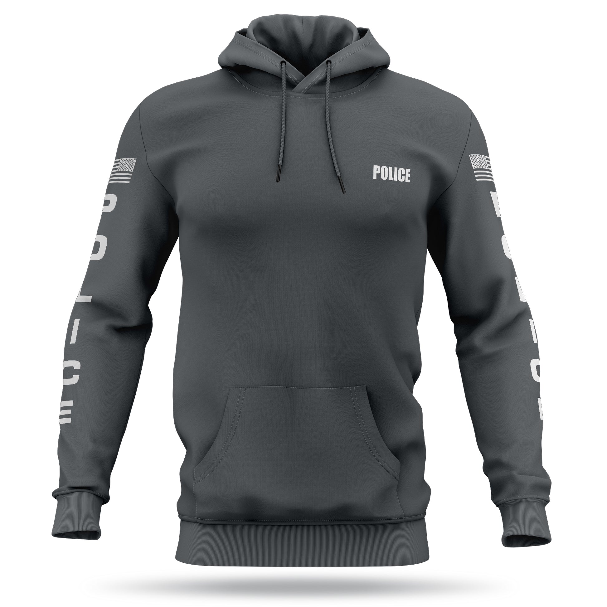 [POLICE] Performance Hoodie 2.0 [GRY/WHT]-13 Fifty Apparel