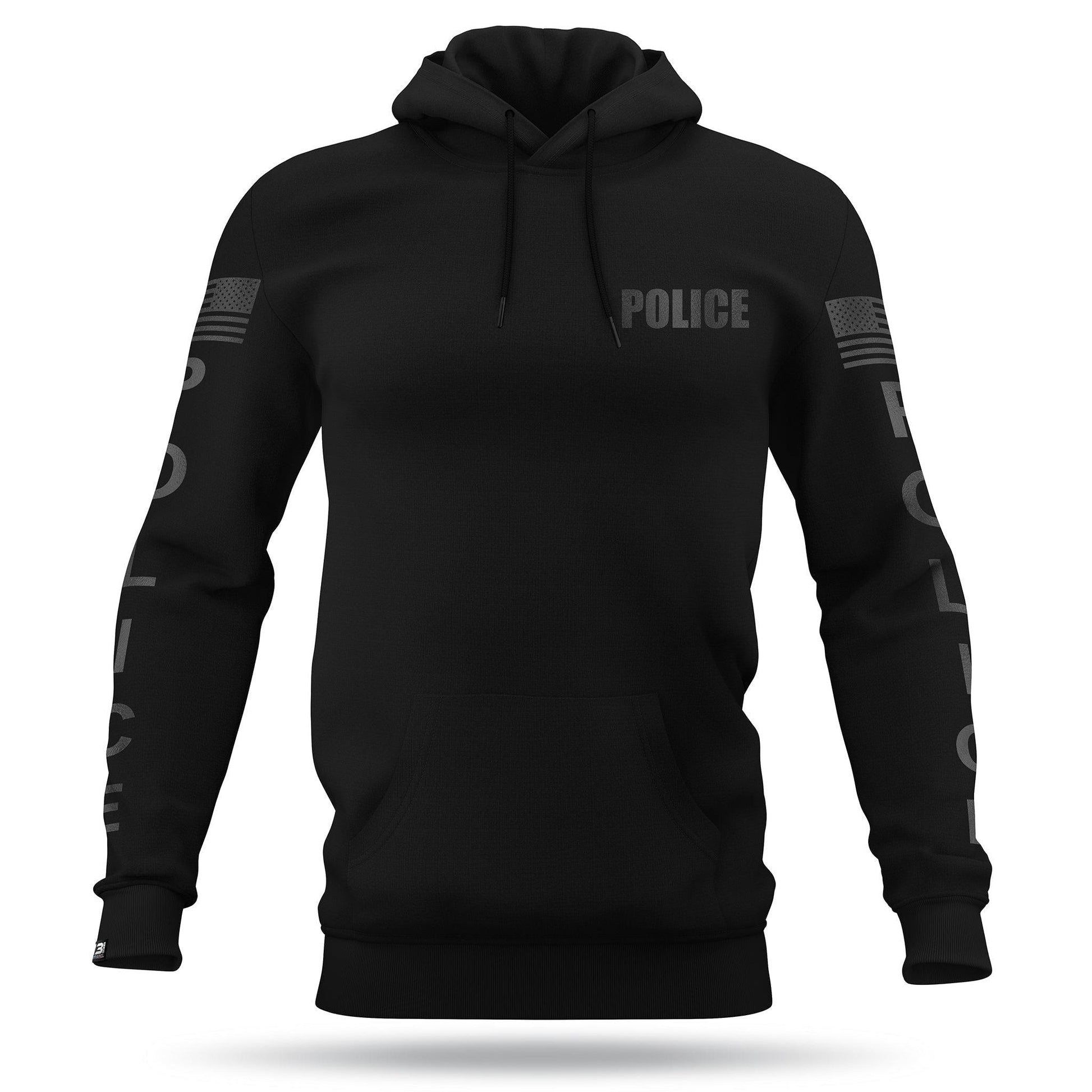 [POLICE] Performance Hoodie [BLK/BLK]-13 Fifty Apparel