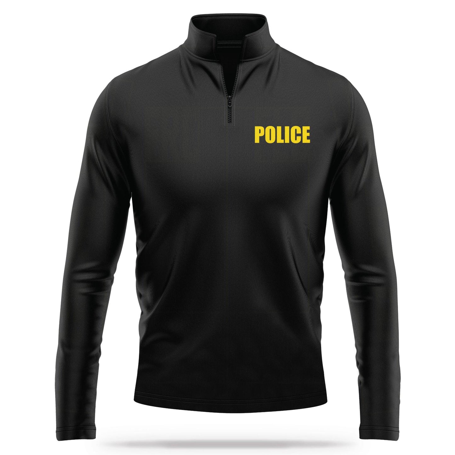 [POLICE] Performance Quarter Zip [BLK/GLD]-13 Fifty Apparel