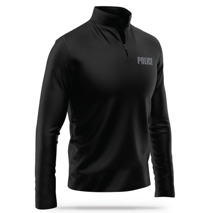 [POLICE] Performance Quarter Zip [BLK/GRY]-13 Fifty Apparel