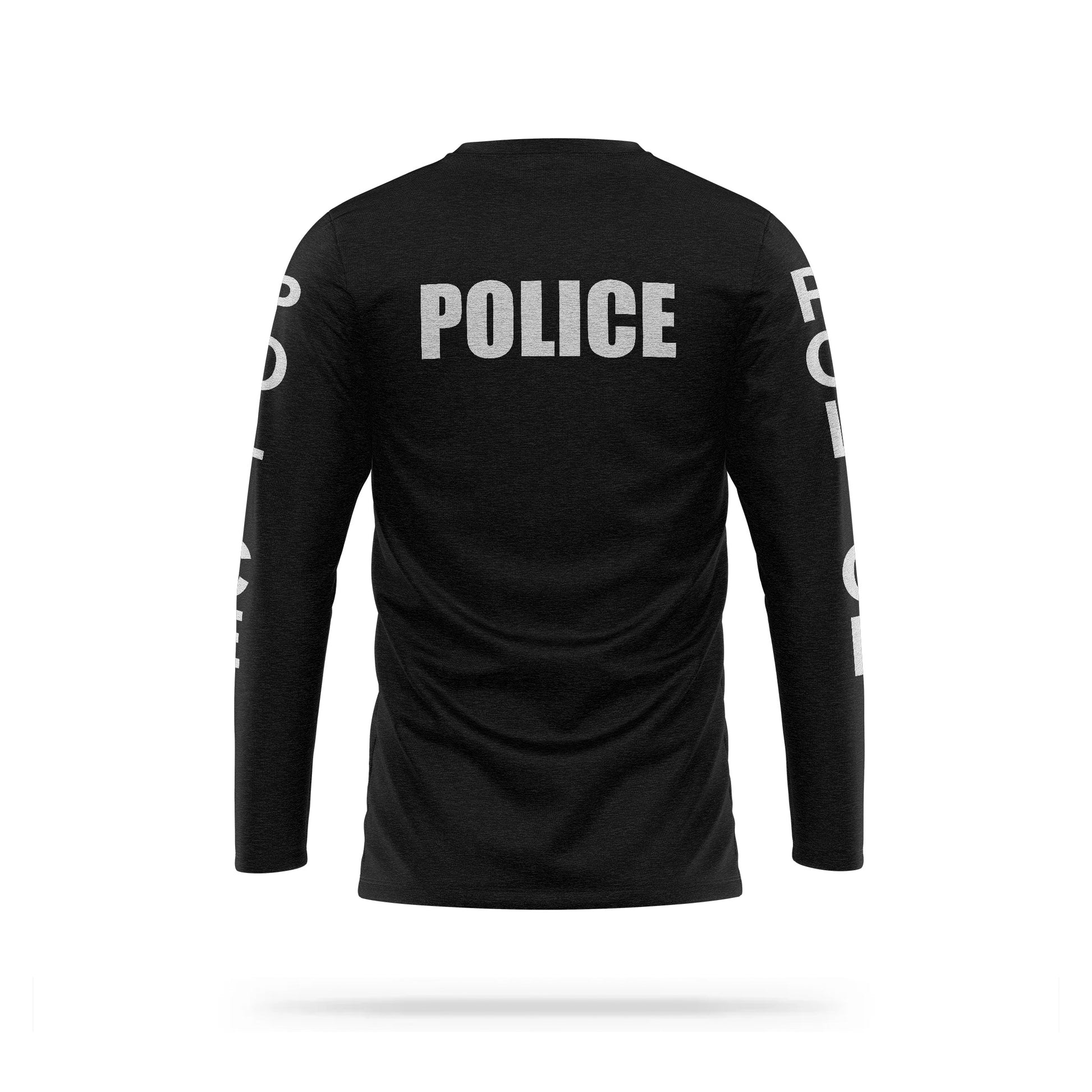 [POLICE] Reflective Cotton Blend Long Sleeve [BLK/REF] 13 Fifty Apparel 