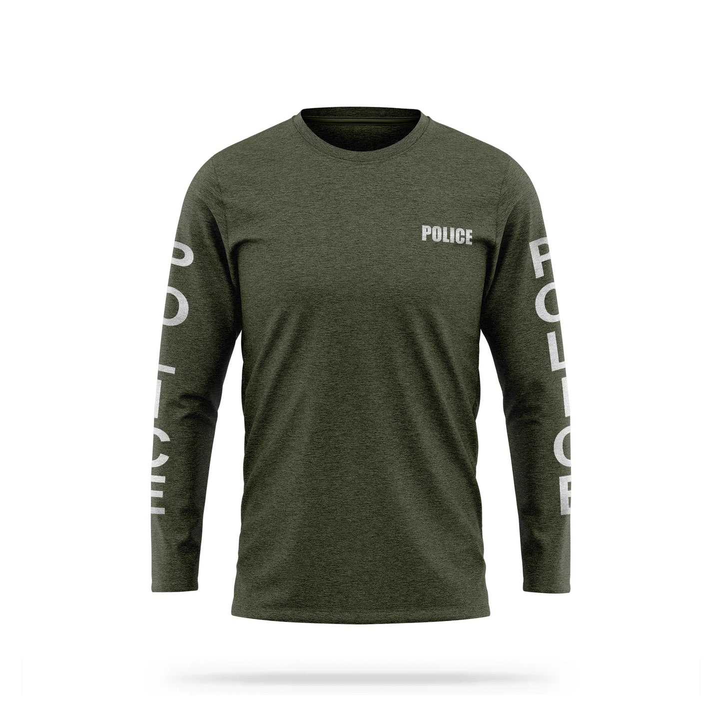 [POLICE] Reflective Cotton Blend Long Sleeve [GRN/REF]-13 Fifty Apparel