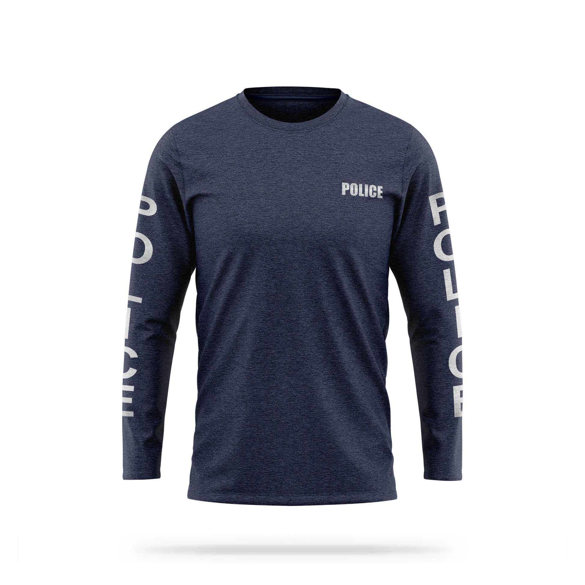 [POLICE] Reflective Cotton Blend Long Sleeve [NVY/REF]-13 Fifty Apparel