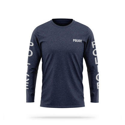 [POLICE] Reflective Cotton Blend Long Sleeve [NVY/REF]-13 Fifty Apparel