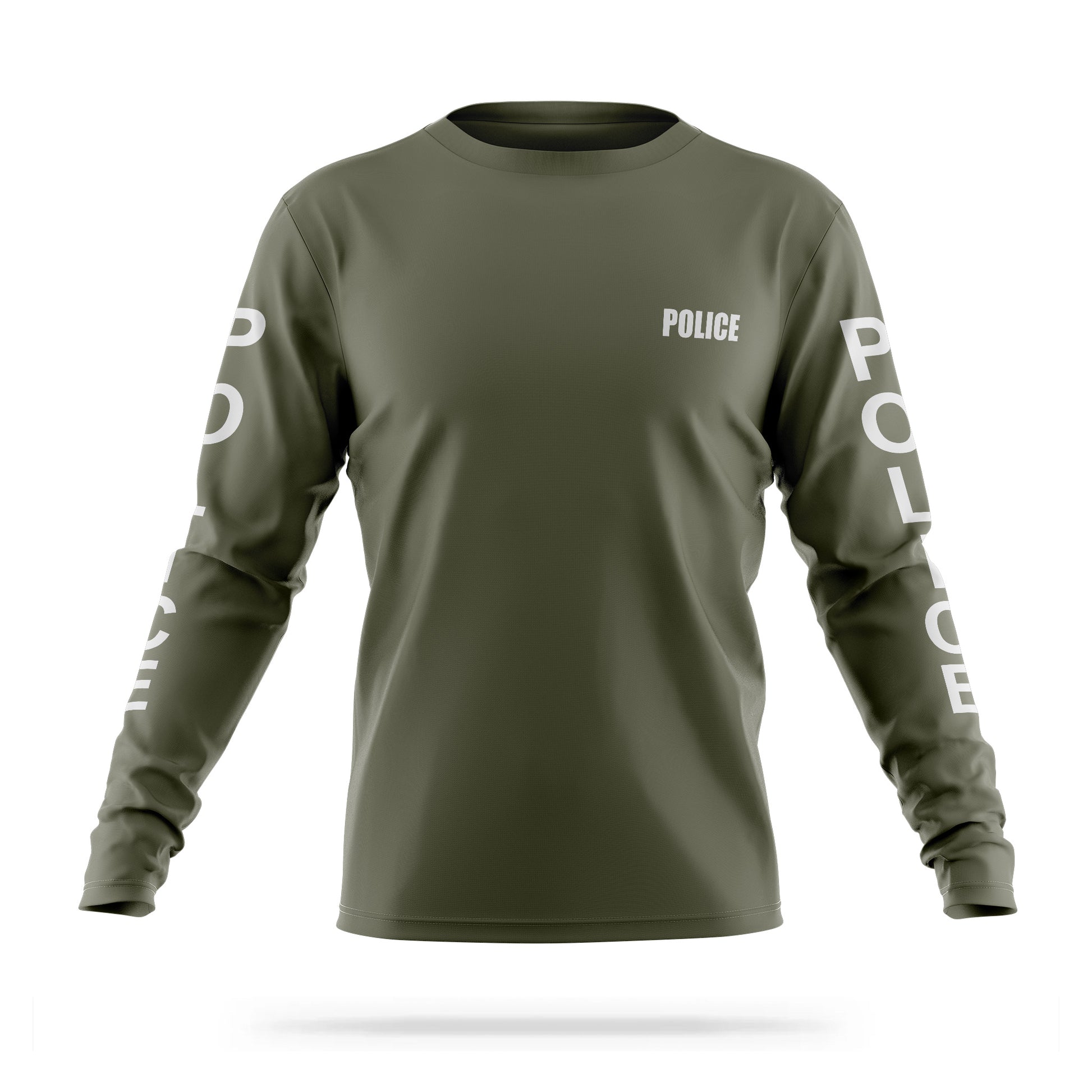 [POLICE] Reflective Men's Utility Long Sleeve [GRN/REF] 13 Fifty Apparel 