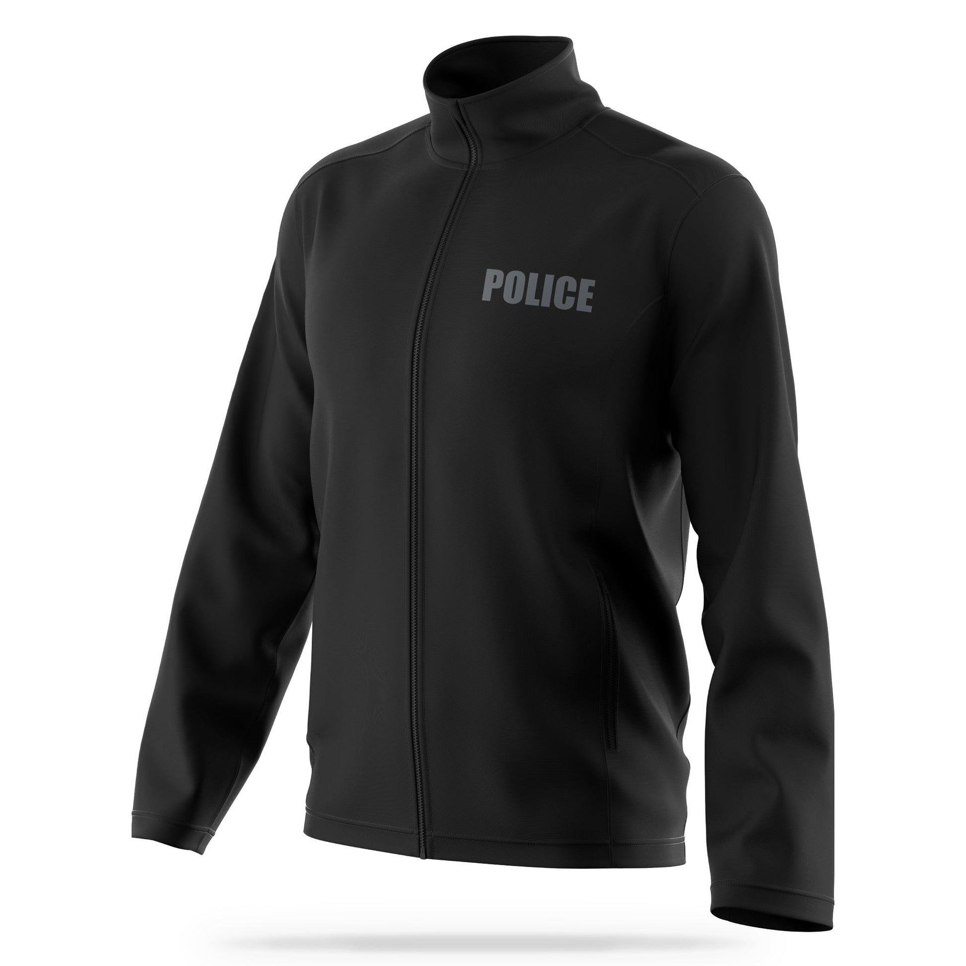 [POLICE] Reflective Soft Shell Jacket [BLK/REF]-13 Fifty Apparel