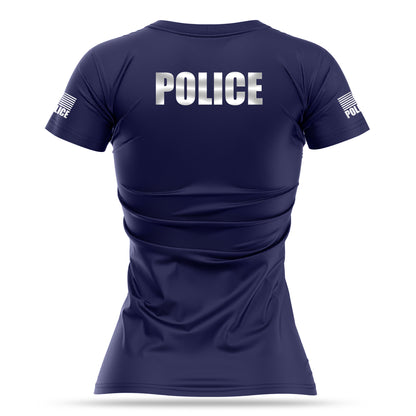 [POLICE] Reflective Women's Utility Shirt [NVY/REF]-13 Fifty Apparel