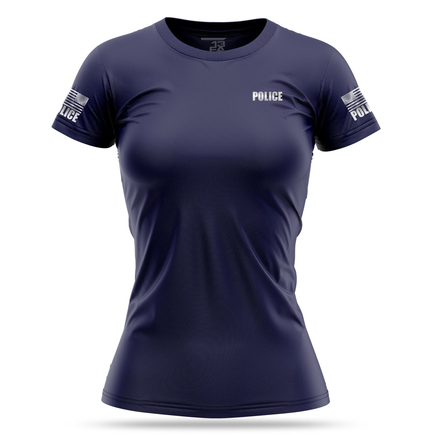 [POLICE] Reflective Women's Utility Shirt [NVY/REF]-13 Fifty Apparel