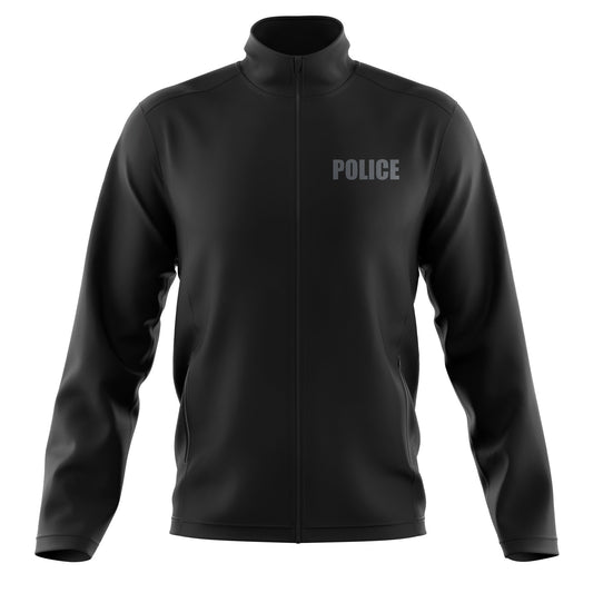 [POLICE] Soft Shell Jacket [BLK/GRY]-13 Fifty Apparel