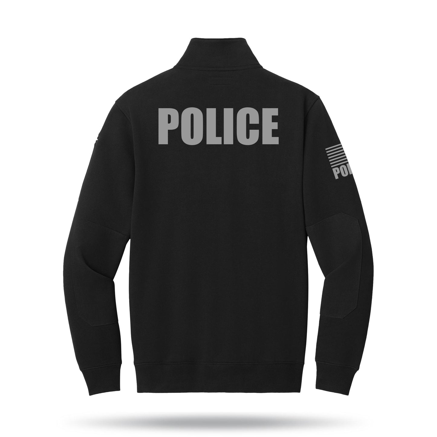 [POLICE] Tough Fleece Quarter Zip [BLK/GRY]-13 Fifty Apparel