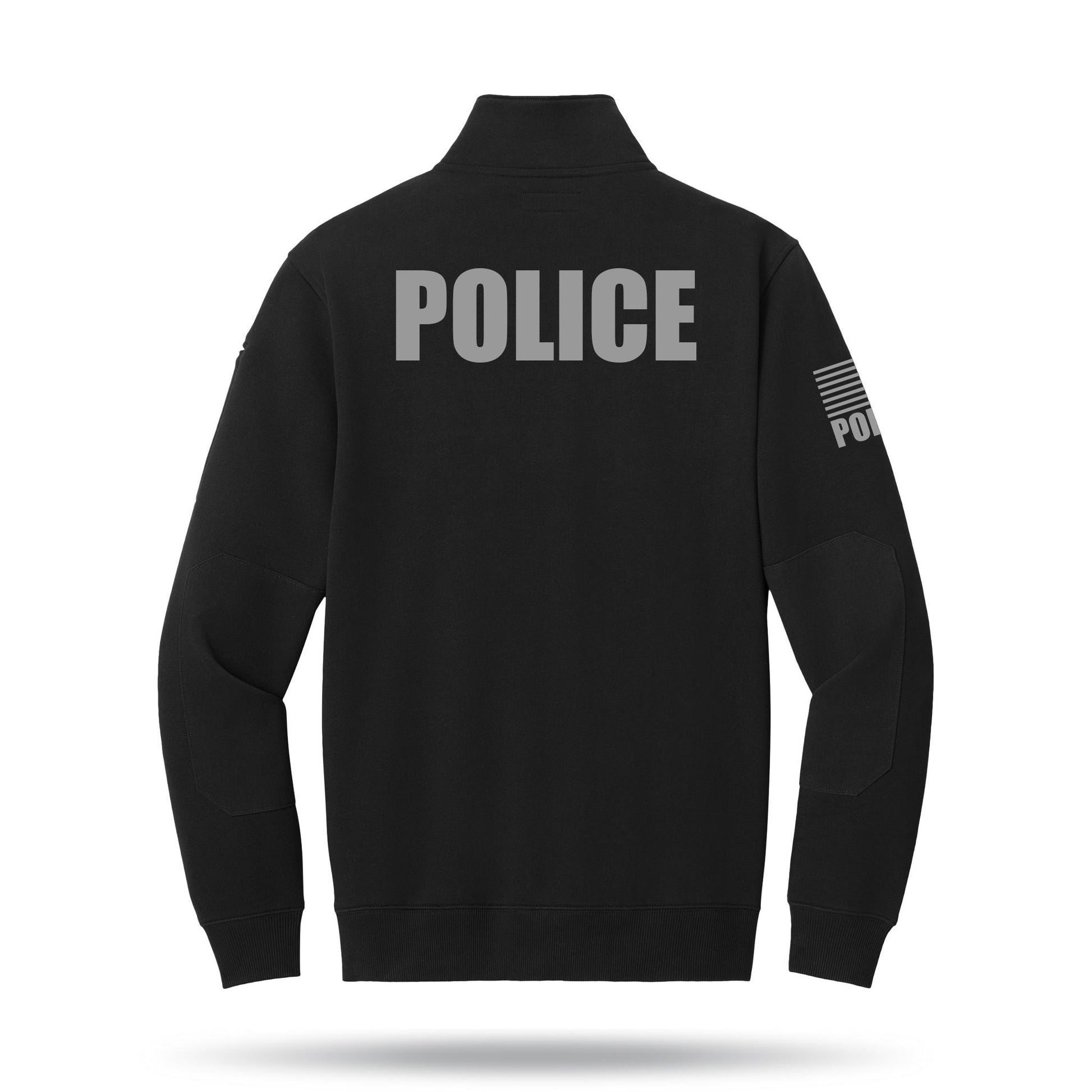 [POLICE] Tough Fleece Quarter Zip [BLK/GRY]-13 Fifty Apparel
