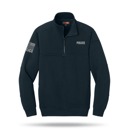 [POLICE] Tough Fleece Quarter Zip ﻿[NVY/GRY]-13 Fifty Apparel