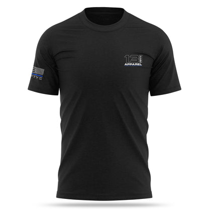 [POLICE WEEK] Thin Blue-Line Cotton Blend Shirt [BLK]-13 Fifty Apparel