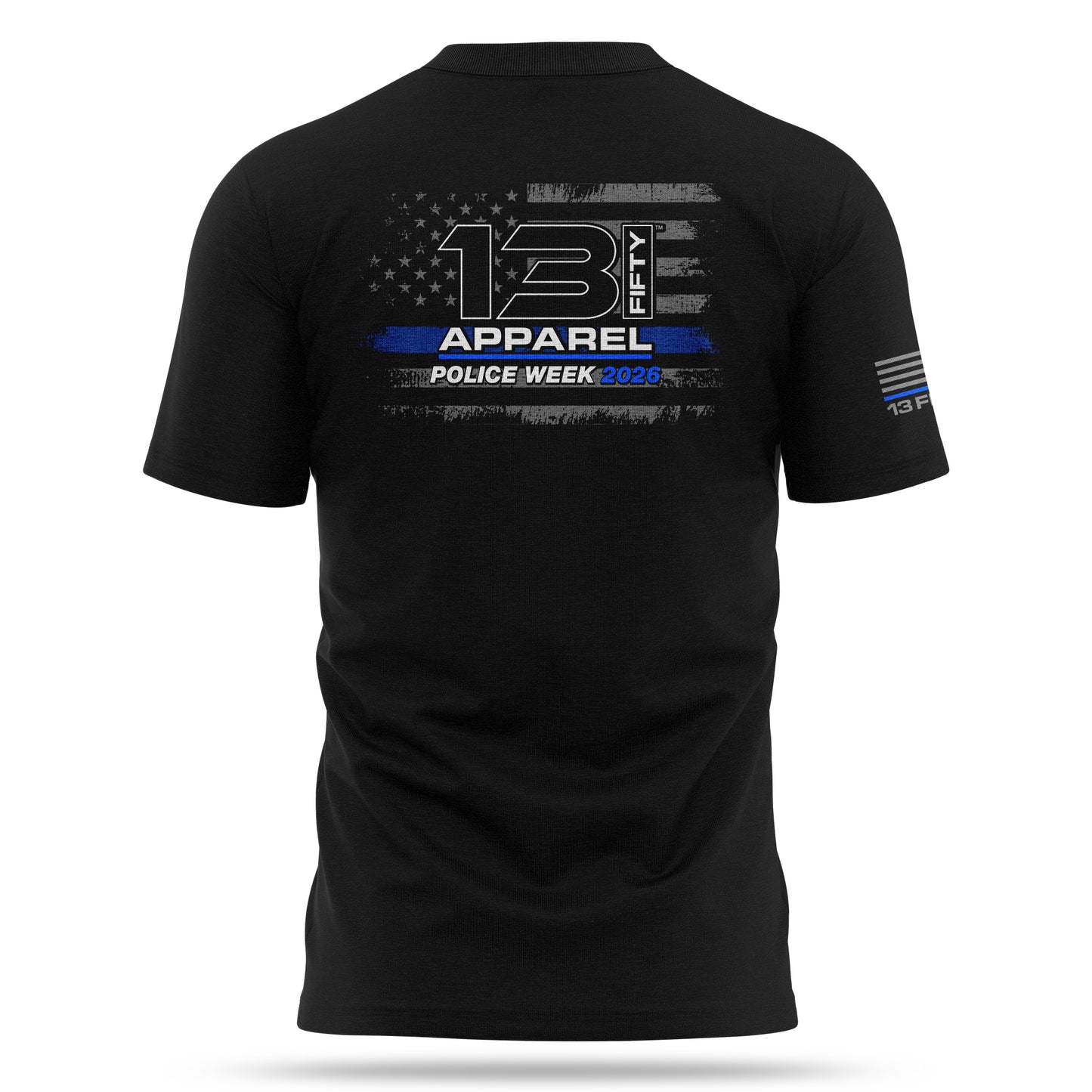[POLICE WEEK] Thin Blue-Line Cotton Blend Shirt [BLK]-13 Fifty Apparel