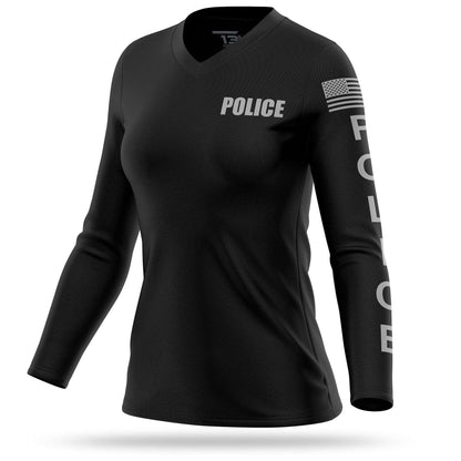 [POLICE] Women's Performance Long Sleeve [BLK/GRY] 13 Fifty Apparel 