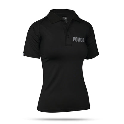 [POLICE] Women's Performance Polo [BLK/GRY]-13 Fifty Apparel