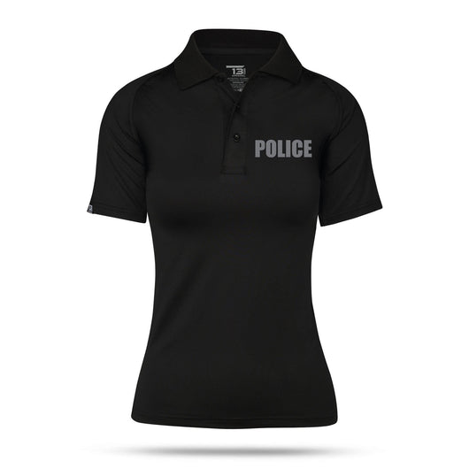 [POLICE] Women's Performance Polo [BLK/GRY]-13 Fifty Apparel