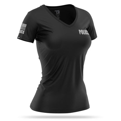 [POLICE] Women's Performance Shirt [BLK/GRY]-13 Fifty Apparel