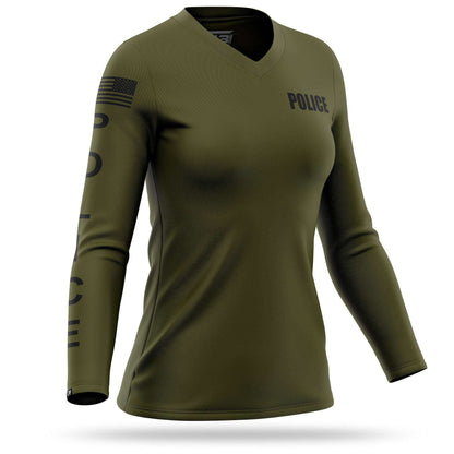 [POLICE] Women's Utility Long Sleeve [GRN/BLK]-13 Fifty Apparel