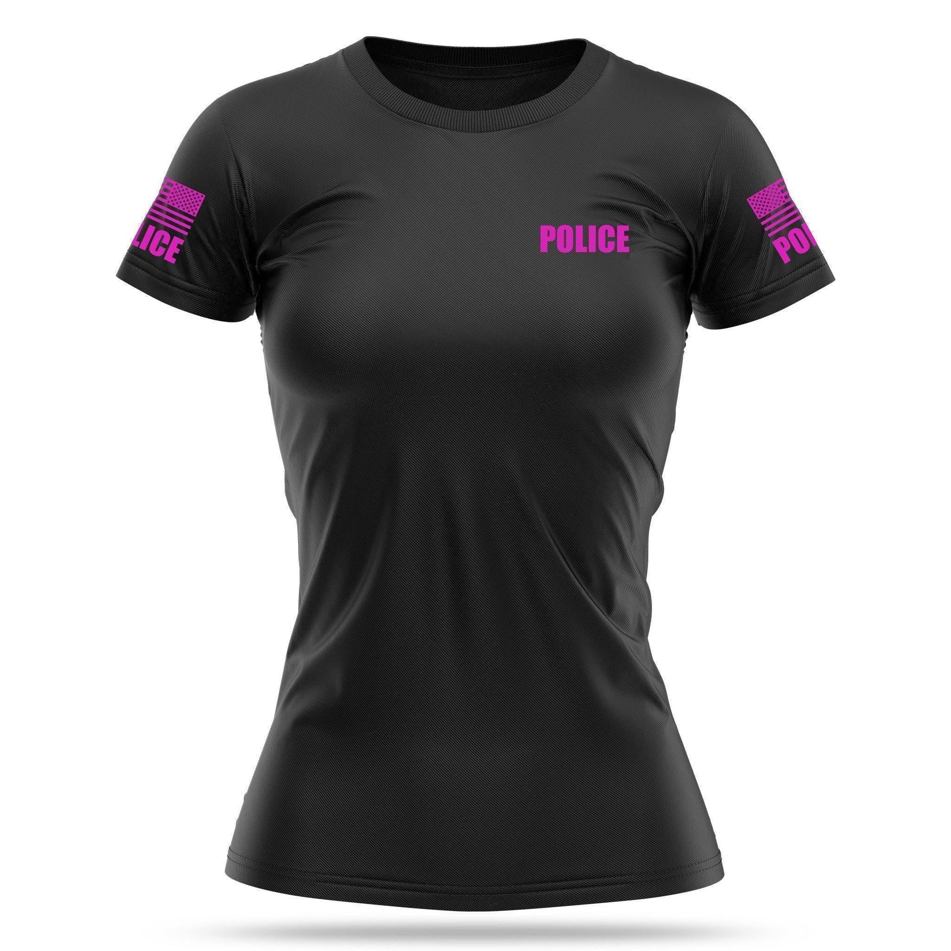 [POLICE] Women's Utility Shirt [BLK/PNK]-13 Fifty Apparel