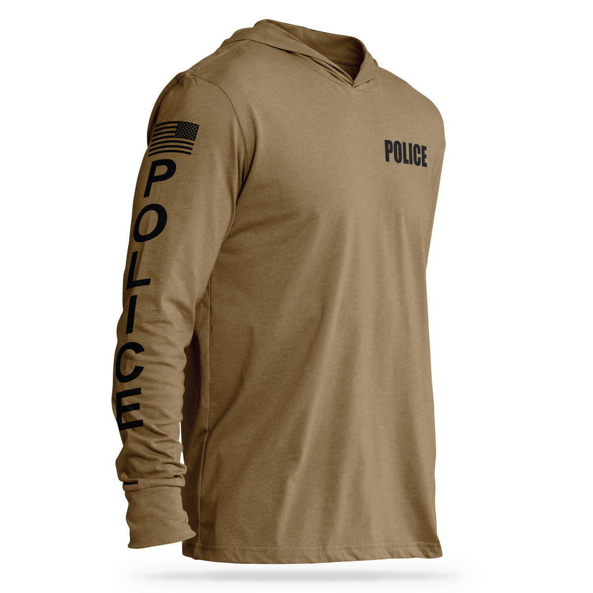 [POLICE] Cotton Hooded Tee [CYT/BLK]