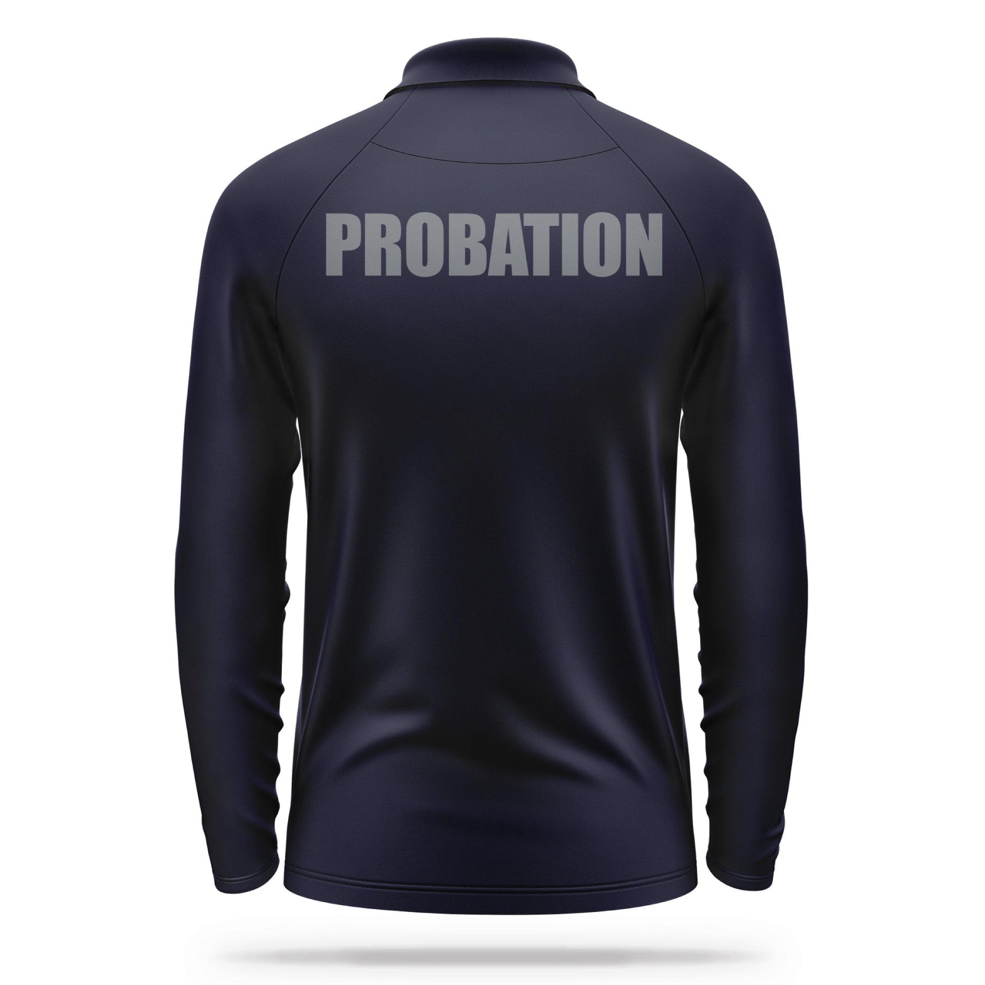 [PROBATION] Men's Performance Polo Long Sleeve [NVY/GRY]-13 Fifty Apparel