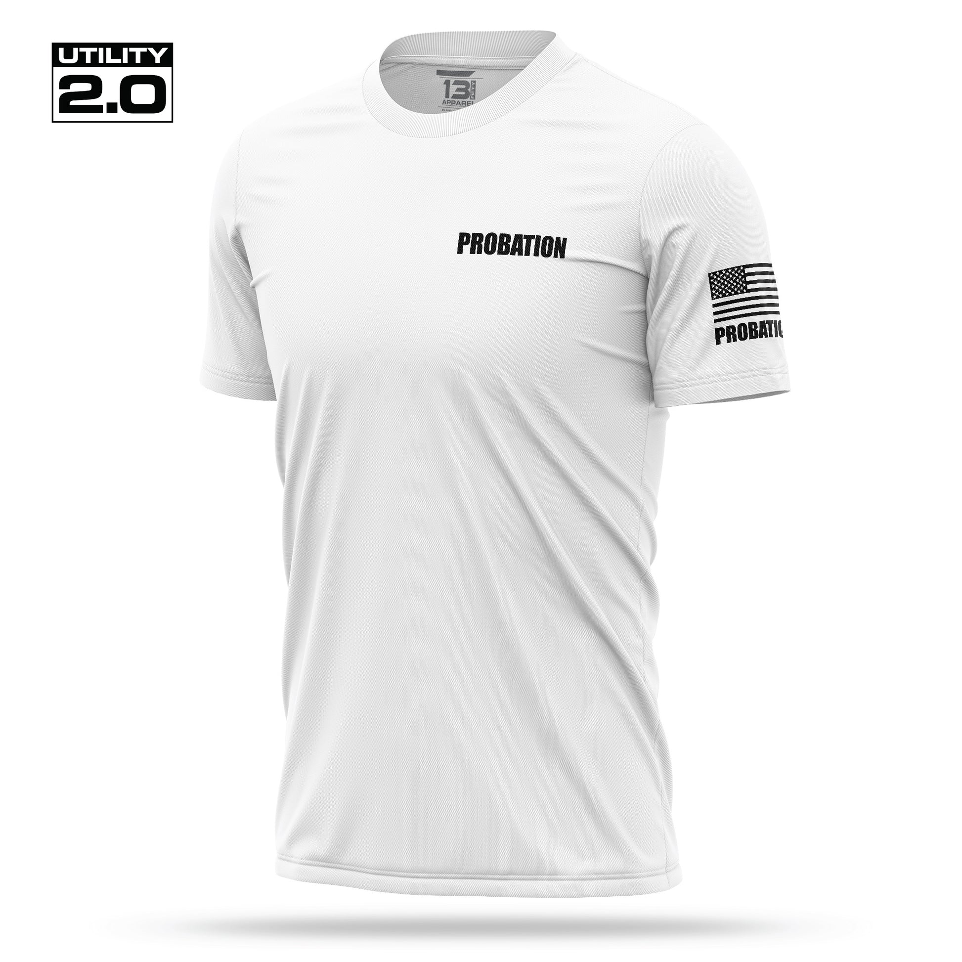 [PROBATION] Men's Utility 2.0 Short Sleeve [WHT/BLK]-13 Fifty Apparel