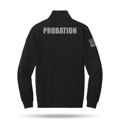 [PROBATION] Tough Fleece Quarter Zip [BLK/GRY]-13 Fifty Apparel